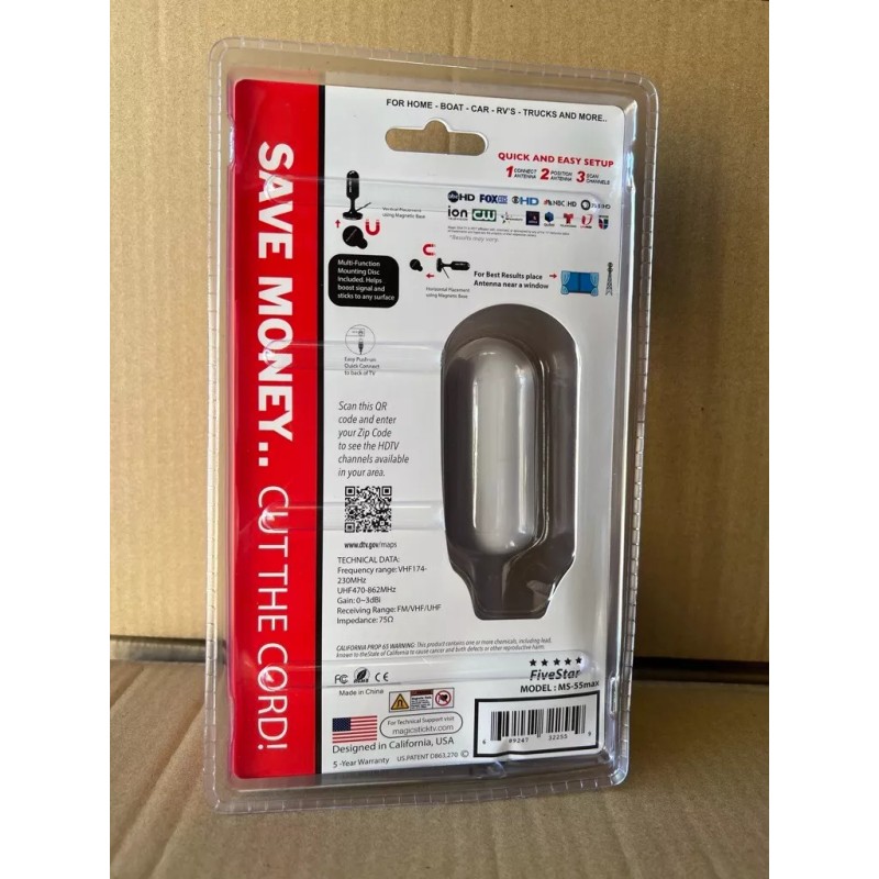 Magic Stick TV MS-55MAX Jumbo 4K/8K indoor TV Antenna Fire
