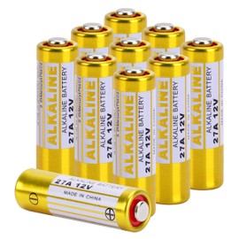 kunying A27 27A 12V Alkaline Battery (10-Pack) - 27A Long-Lasting for Garage Door Openers, Car Key Fobs, Remote Controls & More - Leak-Proof, Eco-Friendly Power