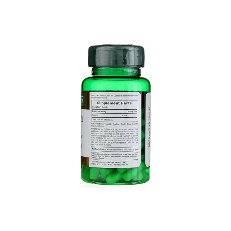Nature's Bounty Melatonina 10mg Cápsulas 60 ea (Paquete de 2)