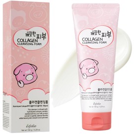 esfolio Collagen Cleansing Foam – Hydrating Face Wash for Deep Cleansing&Nourishing Skin – Korean Skincare All Skin Types – Gentle Foaming Facial Cleanser with Centella&Milk Protein (5.29 OZ-150ML)