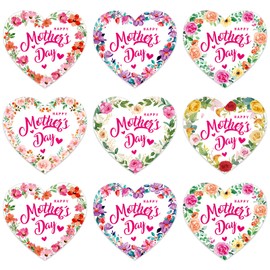 BIZIBAFF Happy Mother's Day Stickers - 48PCS Floral Mothers Day Gift Tags 1.5" Mothers Day Labels Stickers Waterproof Self-Adhesive Mother's Day Present Stickers Labels Party Favors Decorations