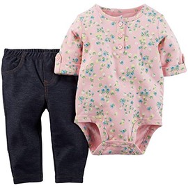 Carter's baby-girls 2 Piece Print Set 121g419, Floral Print, 24 Months