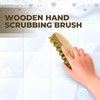 HOMESHOPA Wooden Scrubbing Brush, 1 Pack Heavy Duty Hand Brush
