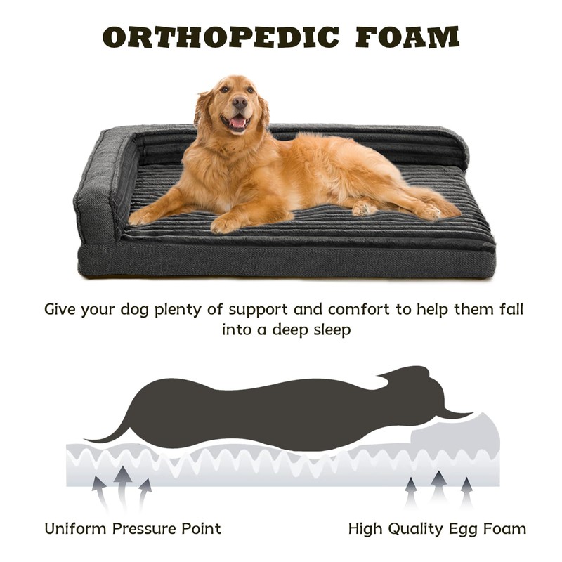 WINDRACING Orthopedic Dog Beds for Large, Medium Dogs, Waterproof Egg