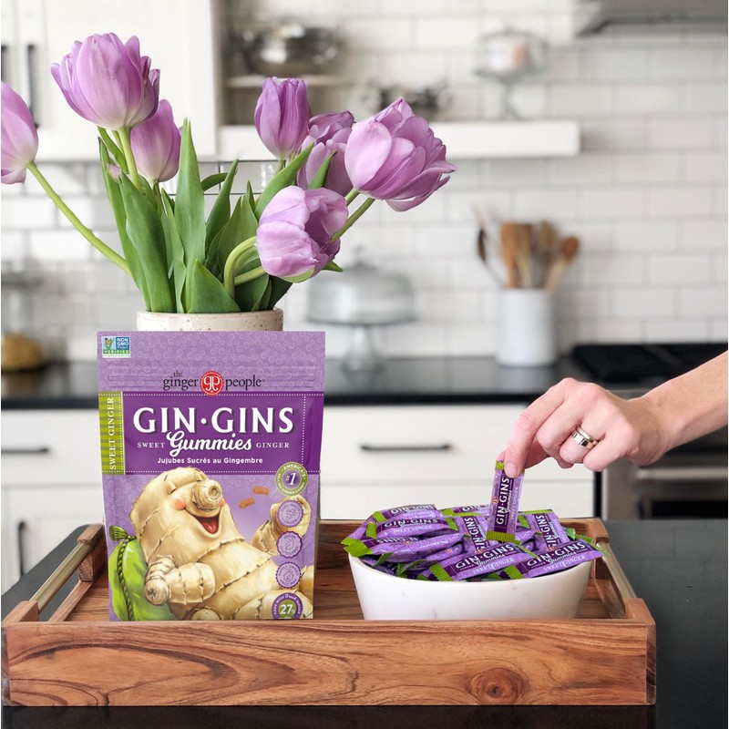 GIN GINS Sweet Ginger Gummies – Natural Fresh Ginger Candy