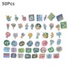 CAPASTEC Pack of 50 Flower Stickers Waterproof Scrapbook Aesthetic Stickers