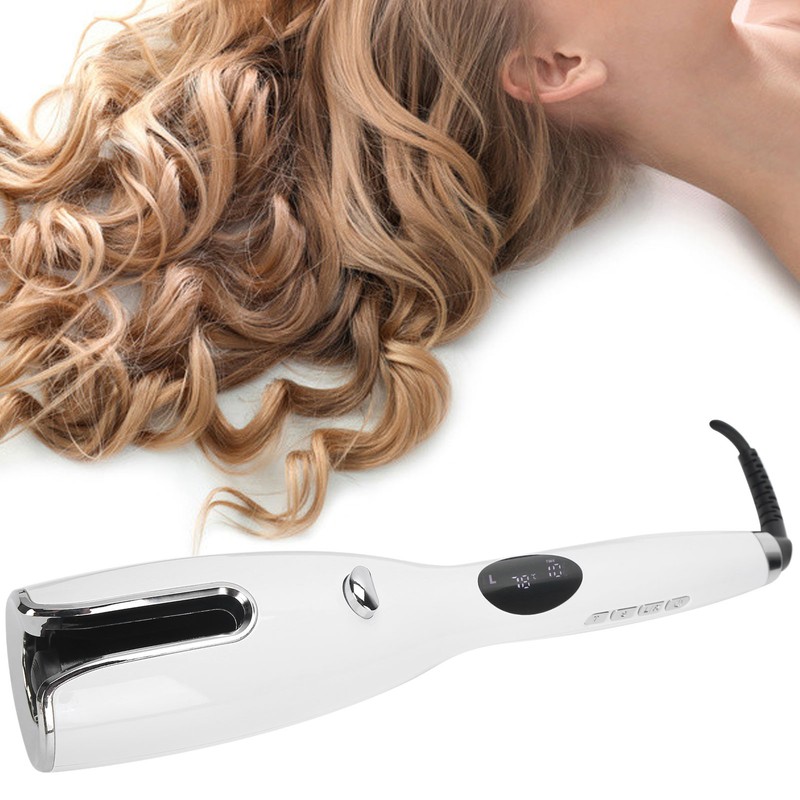 Automatic Hair Curling Iron AntiScald Portable LCD Hair Curling Wand