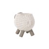 Rattan Sheep Kids Storage Basket, White & Gray