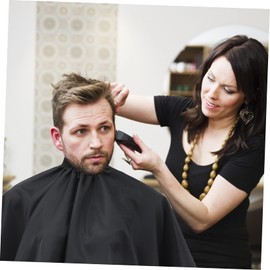 LALAFINA 3pcs Hair Cutting Cape for Adults Salon Gown Buckle Breathable Hairdressing Apron for Home Barber Use