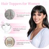 Cesomeey Hair Topper Clip in Bangs, 360° 3D Cover Hair