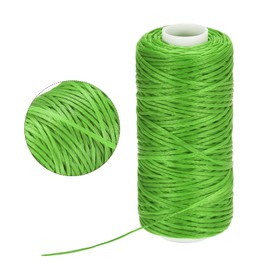 Kozelo Leather Waxed Sewing Thread -[1mm (150D/16)) x 55 Yards] Practical Long Waxed Cord Sewing Thread for Leather Craft DIY Bookbinding Use|PET & Wax Coating, Green
