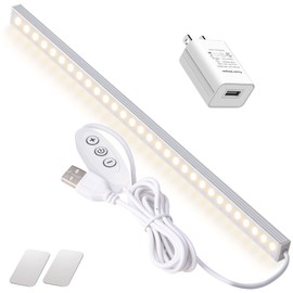 DWEPTU LED Under Cabinet Lighting, Under Cabinet Lights with USB Powered Under Cabinet Lights for Closet Light Bar Under Counter Lighting Work Tables Student Dormitory (Include AC Power Plug)