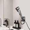 Hair Dryer Holder, Self-Adhesive Wall Mounted No Drill Hair Dryer