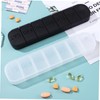 Healeved 2pcs Weekly Medication Organizer for Travel Portable Daily Case