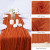 4 Pack Orange Cheesecloth Table Runner 35x120 Inch Boho Gauze