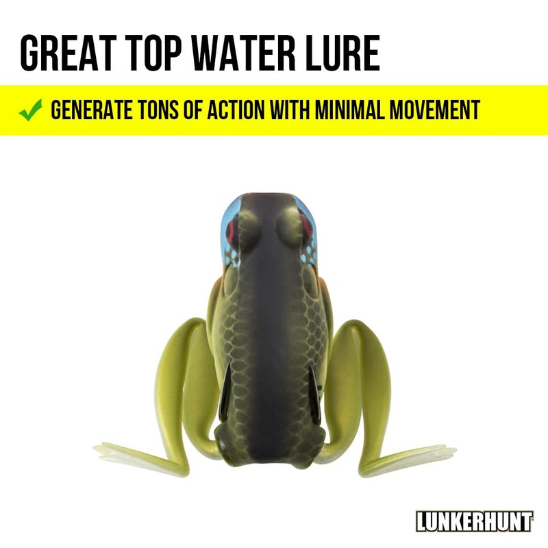 Lunkerhunt Popping Frog Fishing Lure, Blue Gill, 1/2 oz