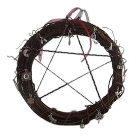 15cm All Year round Wreath with 12 Pagan/Wiccan Charms