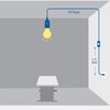 Cable Matters 2-Pack Hanging Light Cord with Switch - 15ft,