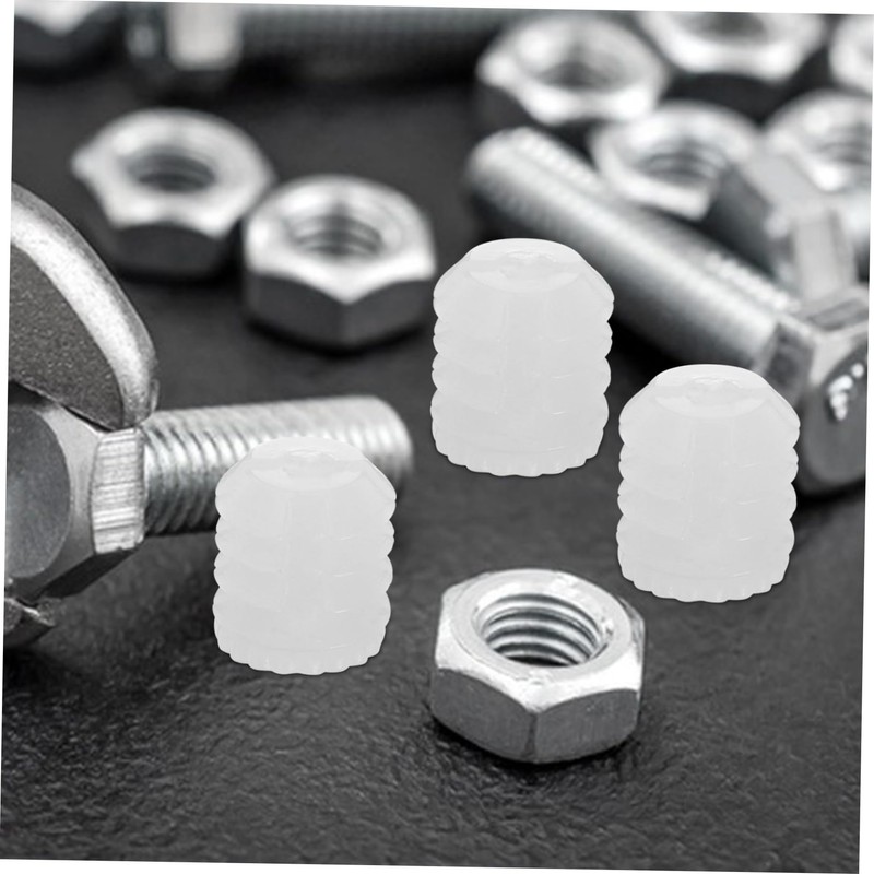 VILLFUL 150pcs Plastic Dowel Inserts for Cabinet Hinge Repair Threaded
