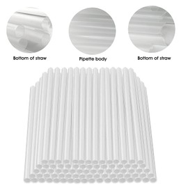 100 Pcs Individually Straws Smoothie Straws, 7.5 * 0.43in /19 * 1.1cm Wide Plastic Disposable Straws for Milkshakes, Smoothies, Boba, Bubble Tea, Ice Coffee, Clear