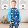 Kids Art Smock, Waterproof Artist Blue Dinosaur Aprons Paint Art