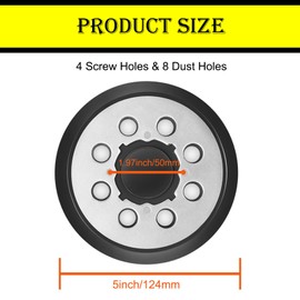 Crossarctic 2 Pack Orbital Sander Replacement Pad for DeWalt DWE6421 6421K DWE6423 6423K DCW210B DWE64233 N329079, 5 Inch 8 Hole Hook and Loop Aluminum Alloy Pads for Orbital Sander