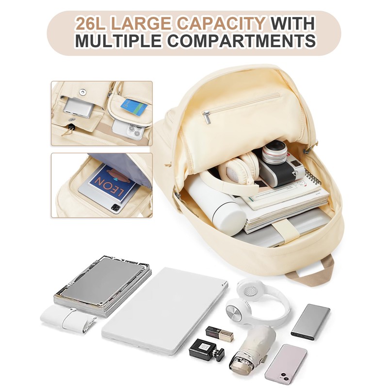 Aesthetic School Backpack for Women Men College Backpack With Lots