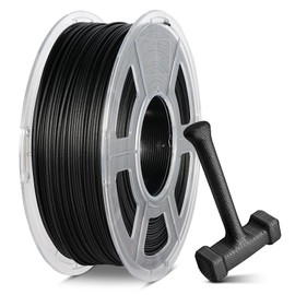 SUNLU PA6-CF 3D Filament 1.75mm, Heat Deflection Temperature up to 209°C, Made of 80% PA Nylon and 20% Carbon Fibers, Stiff & Strong & Heat Resistant, for Industrial Parts, Frosted Texture, 1KG Black