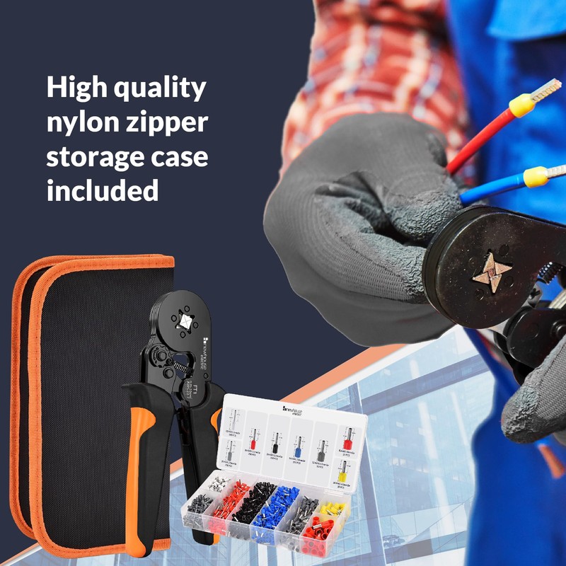 Newhouse Electric FTK1200 Ferrule Crimping Tool Kit with Wire Crimper