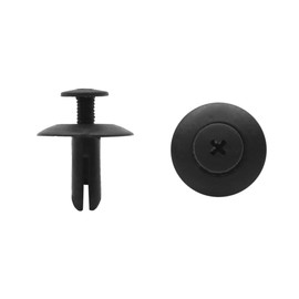 uxcell 20Pcs Black Plastic Rivets Push Pin Fastener Retainer Clips 6mm for Auto Car