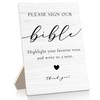 Nrleey Bible Guestbook Sign for Wedding- Bridal Shower Decorations, Wedding