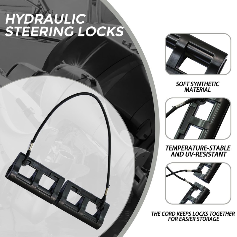 JNDO Outboard Hydraulic Steering Lock 4”Outboard Motor Steering Lock Boat