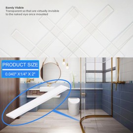 0.040" X1/4" X 2" Clear Setting Blocks - Plastic Setting Blocks for Glass and Mirrors （Pack of 200）