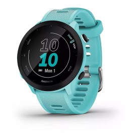 Garmin Reloj De Pulsera Inteligente Garmin Forerunner 55 Unisex Color de la correa Aqua Color del bisel Negro Color del fondo Negro