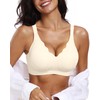 OEAK Womens Wireless Bras Push Up Support Full Coverage Bralettes