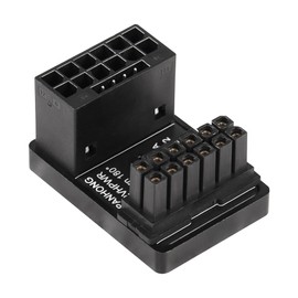 CERRXIAN 12VHPWR 180 Degree Angle Adapter,PCI-e 5.0 12VHPWR ATX3.0 600W 16 Pin 180 Degree Angle Female to Male Adapter,for Graphic Card GPU 12+4pin RTX 3090Ti 4070Ti 4080 4090(Type A)