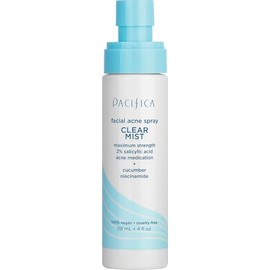 Pacifica Pacifica Facial Spray for Acne Treatment - Clear Face Mist Acne Spray w/ 2% Salicylic Acid Niacinamide & Aloe - Acne Cleanser - Targets Bacteria for Teens & Adults Vegan Clean Dermatologist Tested