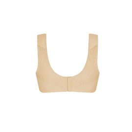 Amoena Womens Leslie Wire-Free Lymphodema Comfort Pocketed Seamless Soft Bra - Supports/Stimulates Lymp Flow in Color Sand/Light Sand - 40