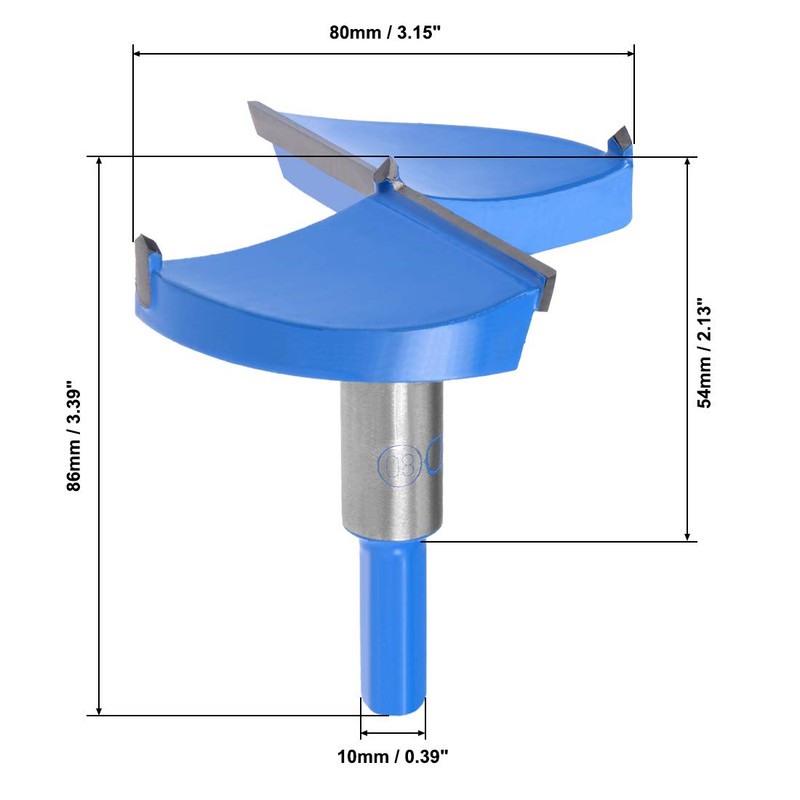 sourcing map Forstner Drill Bits 80 mm Auger Opener Hole