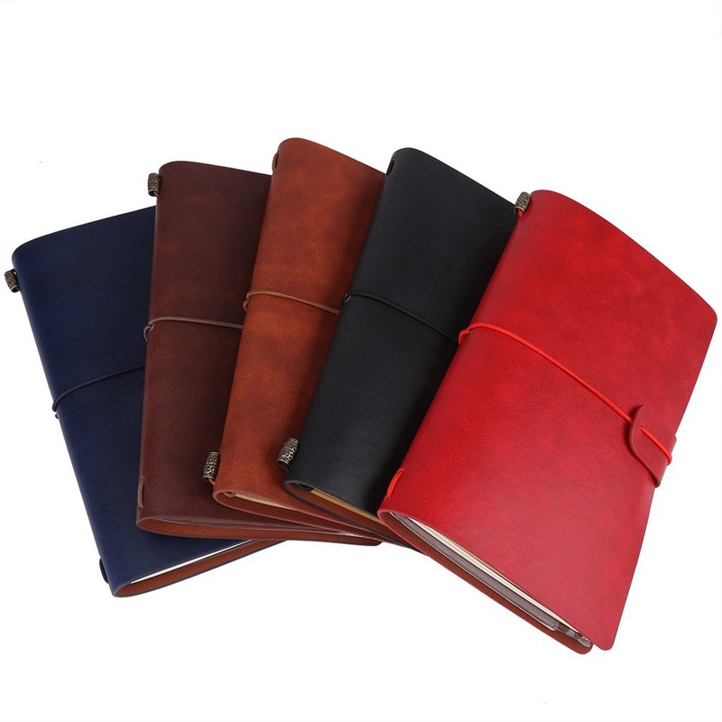 Hilitand Cuaderno de viajeros, 5 Colores, clásico, de Piel sintética,
