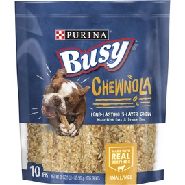 Purina Busy Chewnola Small/Medium Dog Bones, Oats & Brown Rice, 10 ct Pouch
