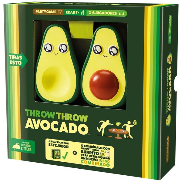 ASMODEE EKITTA01ES Throw Avocado Card Game in Spanish, Multi-Colour