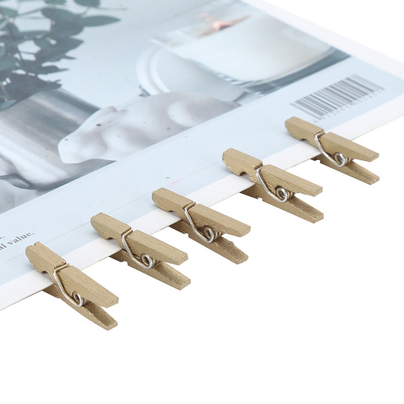Mini Wooden Photo Clip Wall Decoration Scrapbook Picture Postcard Note