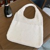 VerLuky Crochet Mesh Beach Tote Bag, beige
