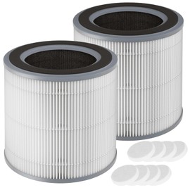 2 Packs Replacement Air Filters Set for Hynik Alviera HH001 Purifier,3 Stage Filtration of H13 True HEPA Filter, High-Efficiency Activated Carbon Filter and pre-filter, with Extra 8-Pieces Aroma pads