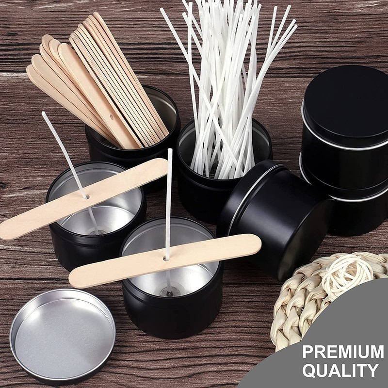 DINGPAI 100pcs Cotton Candle Wicks, 6 inches Low Smoke Pre-Waxed