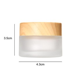 MIBICIRI 6pcs Glass Cosmetic Containers, Frosted Glass Bottle，Portable Cosmetic Container with lids，Reusable Small Empty Bottle for Lotion Cream Scrub（10ml）