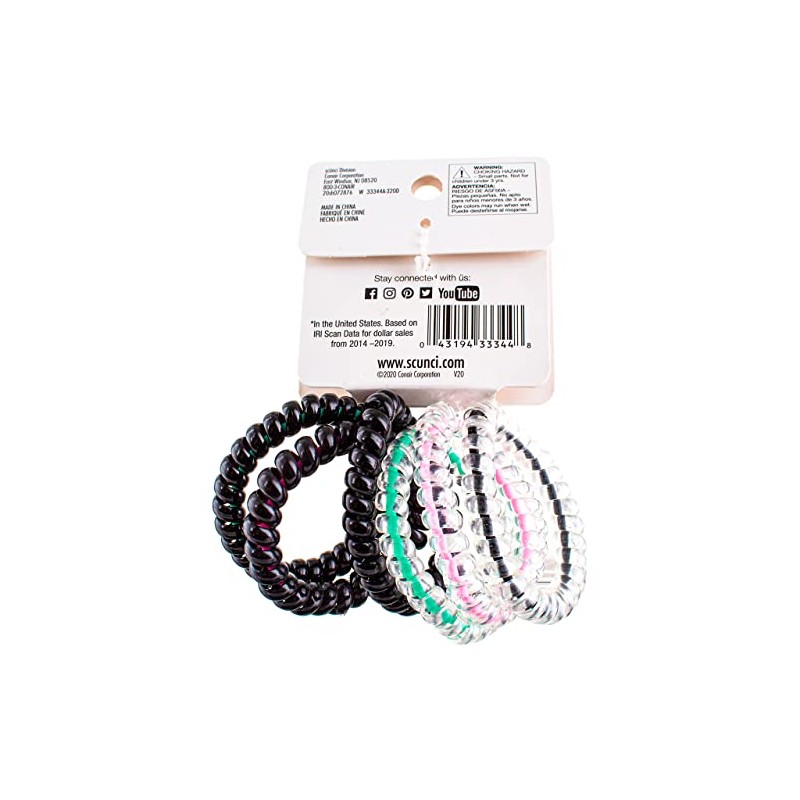 Scunci Spiral Ponytailers with NS Inner Core, 6CT