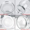 Encheng 7 oz Clear Glass Jars With Lids,Yogurt Container With