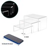 Cerpourt 2 Sets Acrylic Display Risers(4",5",6") Product Stand ((4"x5"x6") Clear